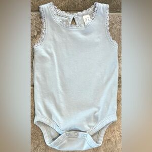 Colored Organics Lace Tank Bodysuit in Mist